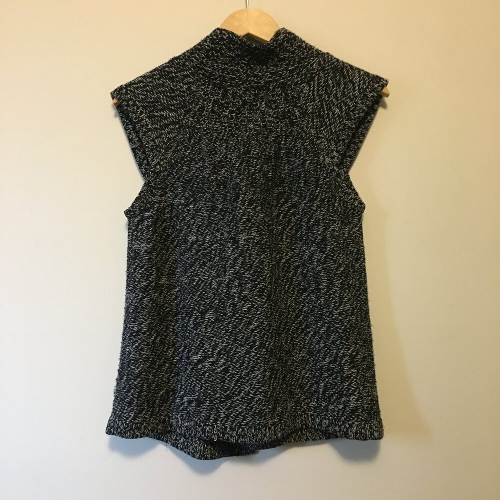 Coquette Cleo Salt & Pepper Buttoned High Collar Cap Sleeve Cardigan Small - Picture 3 of 16